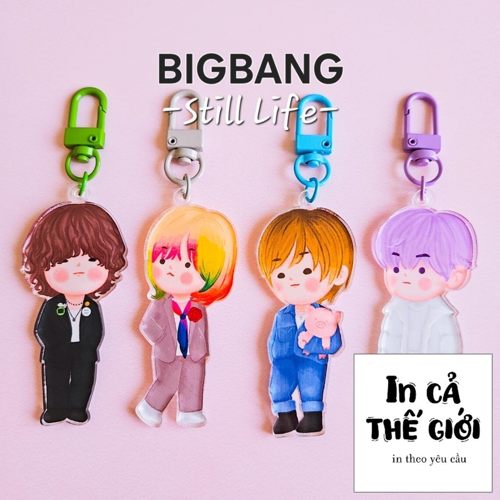 Móc khóa G-DRAGON T.O.P Taeyang Daesung, Hàng hóa VIP K-Pop, Móc khóa thần tượng K-Pop, Móc khóa Hàn