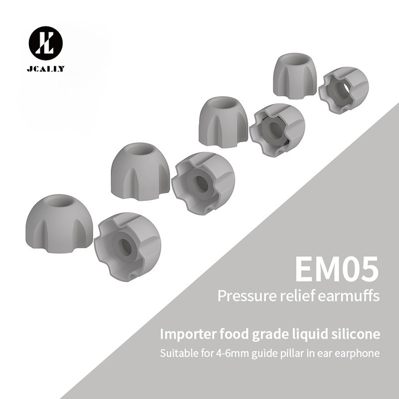 Jcally EM05 Giảm Áp Silicon Bịt Tai Thích Hợp Cho 4-6mm Hướng Dẫn Trụ Trong Tai Nghe KZ EDC PRO X