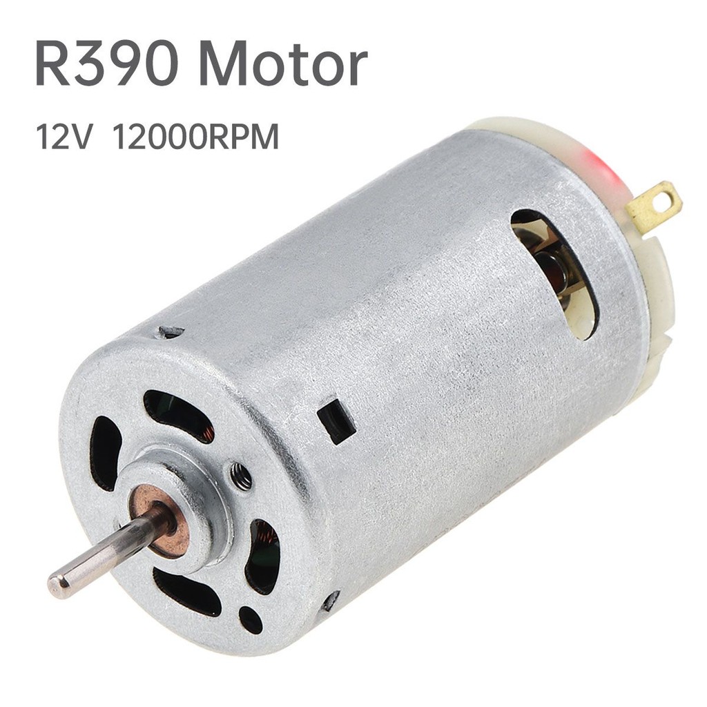 Động cơ R390 DC 12V 12000RPM Động cơ Mini tốc độ cao Động cơ Micro DC mô-men xoắn cao cho đồ chơi DI