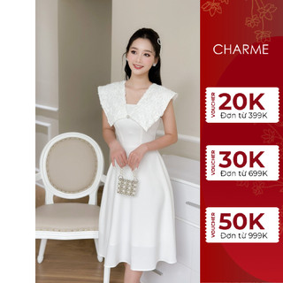 Váy 2 lớp dáng xòe vạt áo cách điệu mới lạ , sang trọng Charme 308037