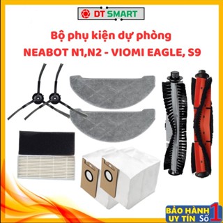 Bộ phụ kiện khăn, giẻ lau, chổi cạnh, chổi chính, lọc bụi, túi rác Robot hút bụi NEABOT N2, VIOMI EAGLE 5G, S9