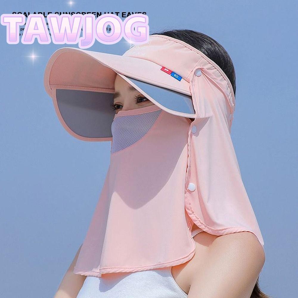 Mũ đi biển TAWJOG dành cho nữ, Mũ chống nắng cổ bảo vệ mặt, 2025 Mũ rộng vành có thể thu vào 2025 Mũ