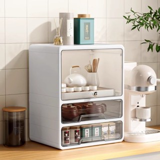 Tủ nhựa để cốc có cánh trong suốt chống bụi, Tủ đựng  bình sữa đồ ăn dặm cho trẻ sơ sinh để bàn