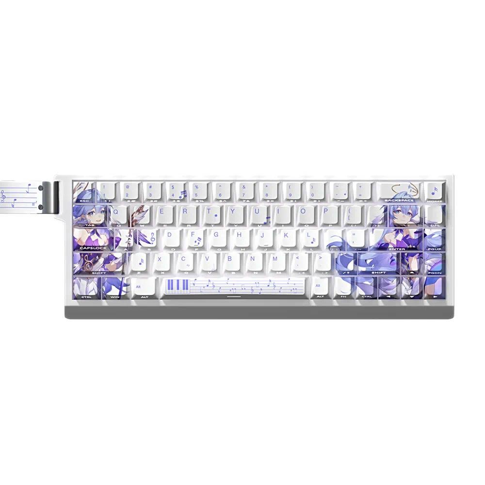 Robin Keycap Cherry Profile PBT Letter Truyền ánh sáng khắc bên Wooting EZ63 Mad68 Mechanical Keycap