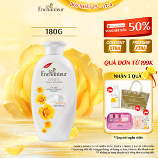 Sữa tắm trắng và dưỡng ẩm có hạt Enchanteur Charming white creamy body scrub 180g