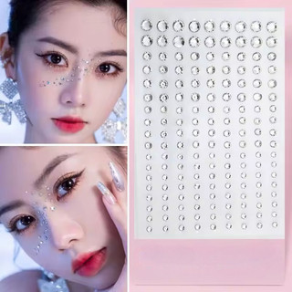 Đá Quý Ngọc Miếng Dán Sáng Bóng Trang Trí Mặt Đa Năng Tự Dính Kim Cương Giả Cho Sân Khấu Trang Điểm Móng Tay Đảng Âm Nhạc Lễ Hội Trang Trí Cơ Thể