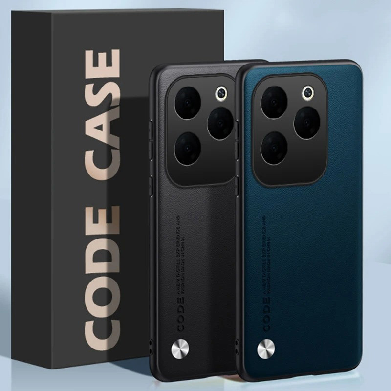 Dành cho Tecno Spark 20 Pro KJ6 Vỏ da PU mờ sang trọng chống sốc