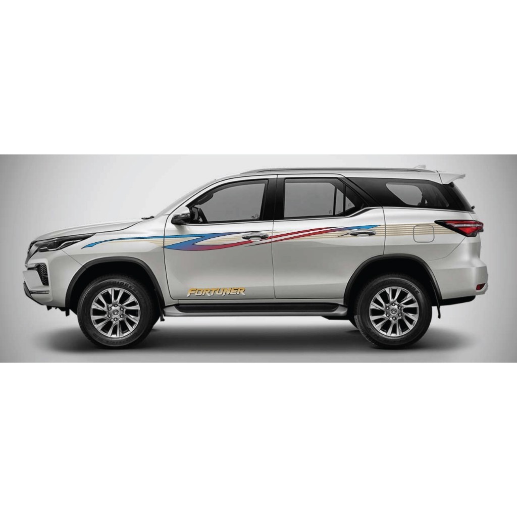 Tem dán sườn xe 7 chỗ for tuner, xe Fortuner các đời toyota 2017, 2018, 2019, 2020, tem xe toyota  W