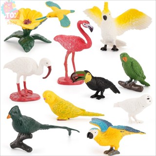 Set 10 Mô Hình Chim Hồng Hạc Đồ Chơi Cho Bé