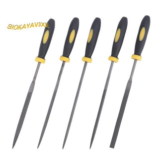 5 Cái / bộ Tập Tin Kim Cương Kỹ Thuật Chuyên Nghiệp 3X140Mm Bè Kim Dụng Cụ Cắt Kim Loại Thủy Tinh Kim Loại Đá Khắc
