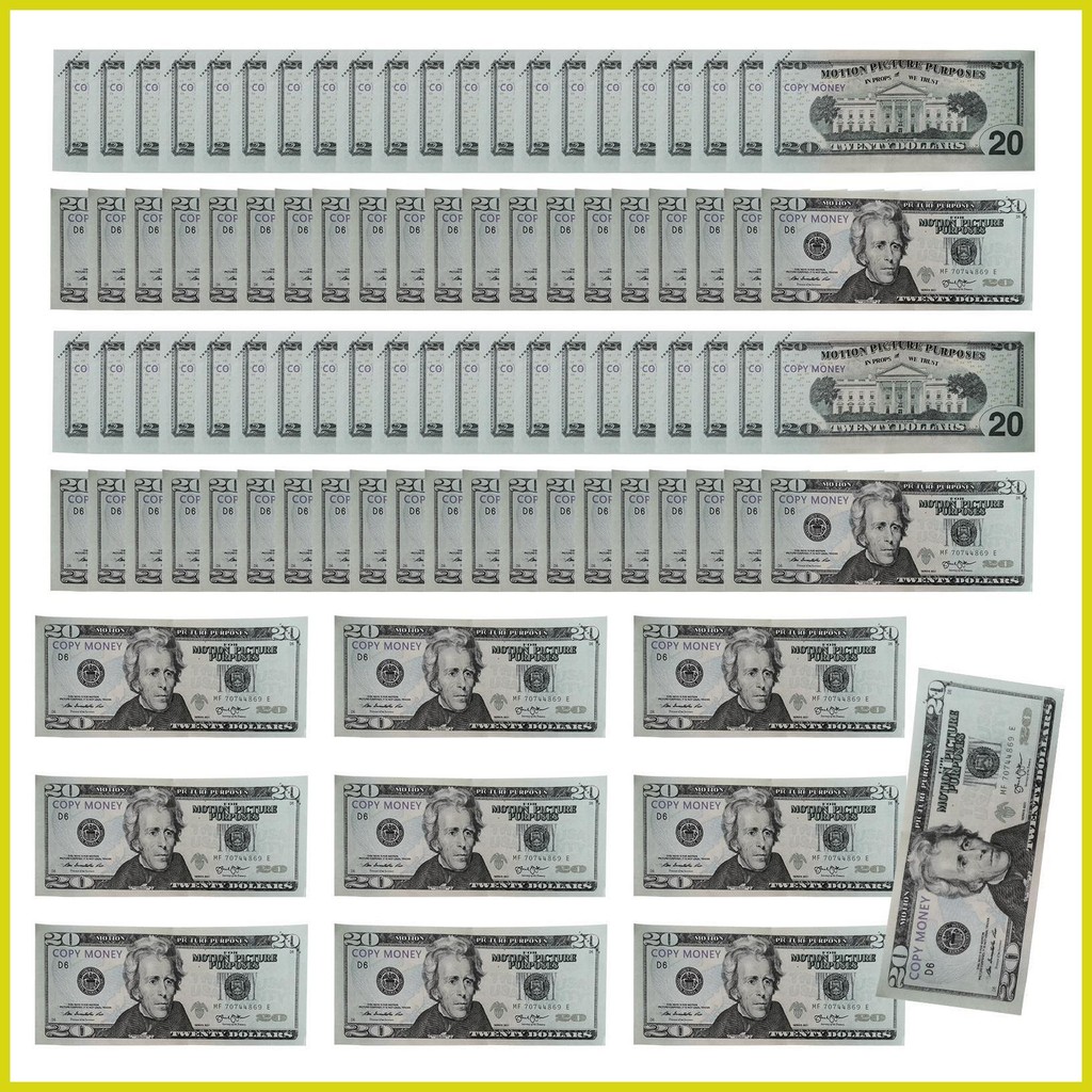 100 Chiếc Halloween Đô La Giả Tiền Súng Đô La Trò Chơi Đạo Cụ Ma Thuật Đạo Cụ Tiền Giấy Mô Phỏng Đô 