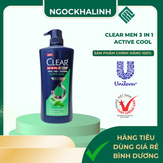 Dầu gội Clear Men 3IN1 Tắm - Gội - Dưỡng chai 630g