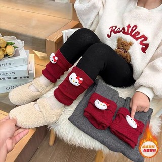 Bé Gái Quần Legging Mùa Đông Cho Bé Phong Cách Mùa Đông Lông Cừu Lót Dày Quần Thường Ngày Trẻ Em Mùa Đông Thường Ngày 2024 Phong Cách Mới Quần