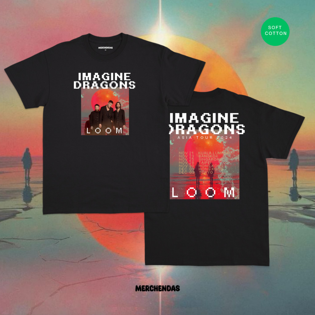 Phiên bản giới hạn Imagine Dragons Loom Asia Tour 2024 Áo sơ mi Cotton mềm