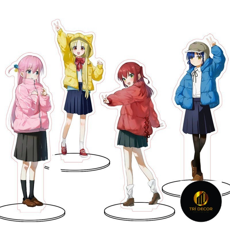 Móc Khoá, Mô Hình Standee Anime Bocchi The Rock Nijika Ijichi Hitori Gotō Seika Ijichi Trang Trí Bàn