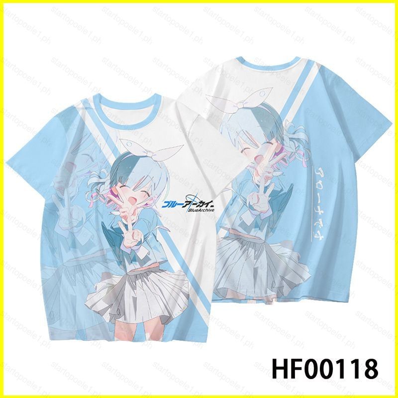 Bx Blue Archive Áo thun mùa hè Arona tay khuỷu tay quần short kimono cosplay