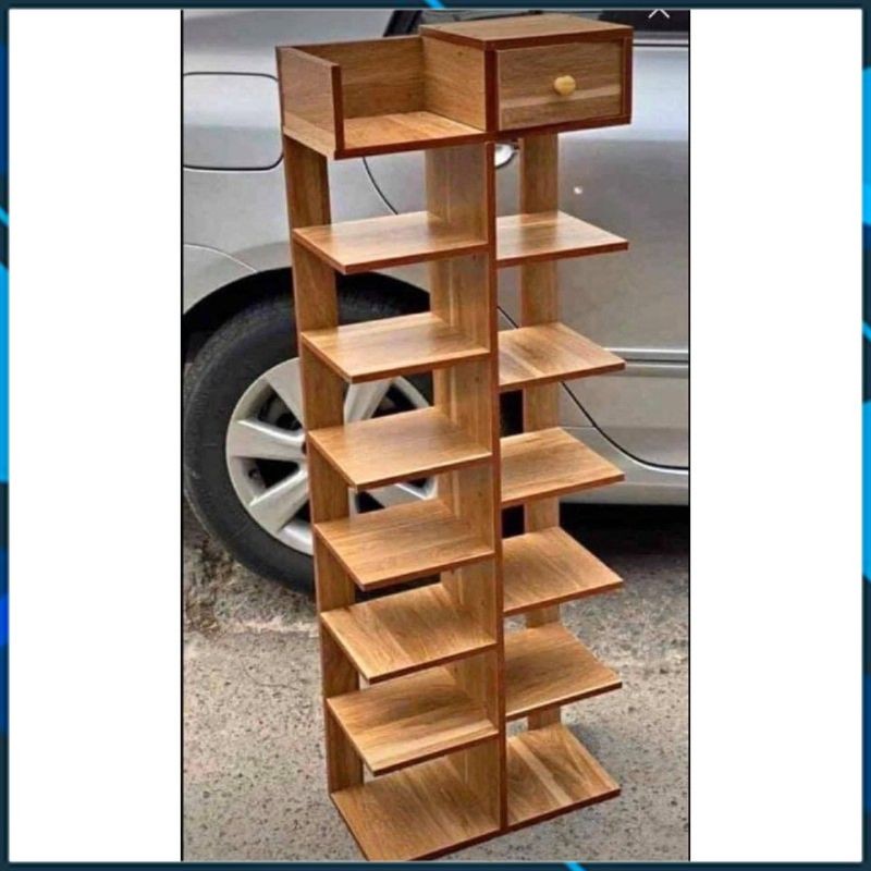 Kệ Giày Cây ZicZac 7 Tầng Cách Điệu màu vân gỗ chất liệu gỗ phủ bóng - 6688 FURNITURE