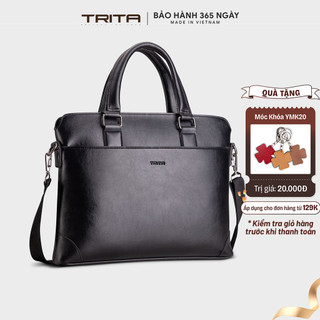 Cặp công sở Trita (Thời trang nam phong cách đựng vừa laptop 14.6 inch - Cặp da TCA16)