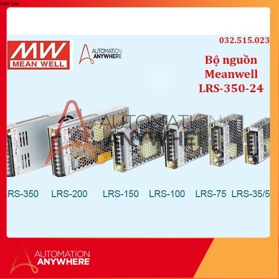 LRS-350-24|Bộ nguồn Meanwell LRS-350-24, bộ nguồn Meanwell 350W 24V 14.6A