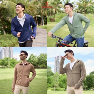Áo chống nắng nam Cardina 2 lớp chất liệu ice text ngăn UV thoáng mát không nhăn 4NHM02