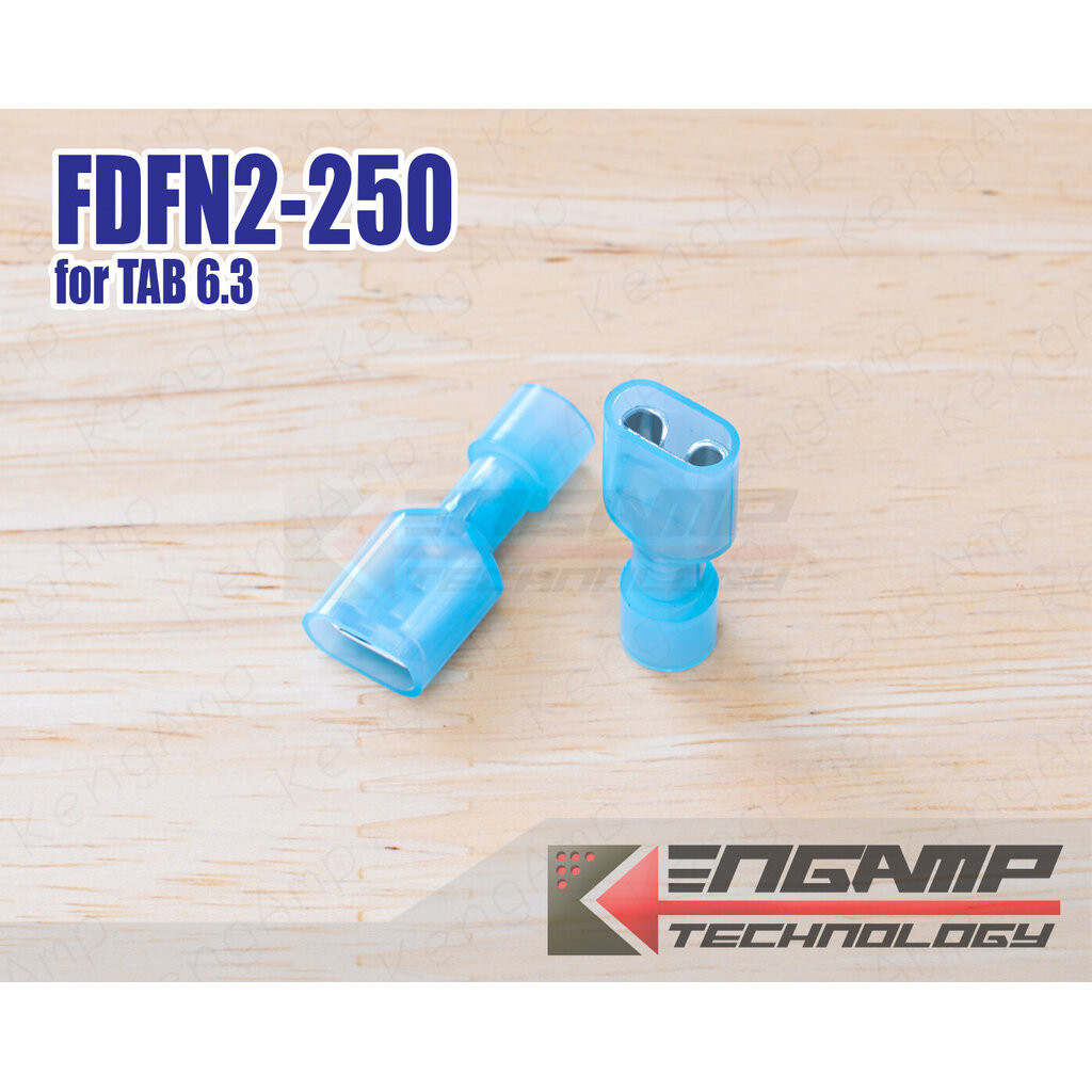(100 Miếng) [TMN] FDFN2-250 Phích cắm đuôi cá TAB 6.3 Nữ được bọc bằng Nylon chịu nhiệt độ 105 C để 