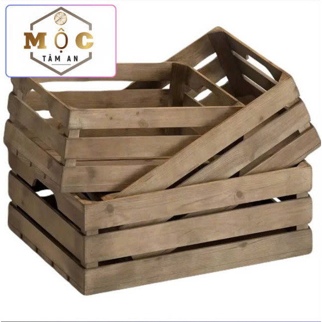 Thùng gỗ palet decor trang trí nhiều kích thước , cứng cáp ,gỗ thông đa năng tiện dung