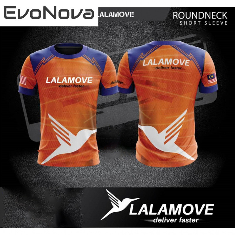 LALAMOVE Áo thun dài tay ngắn dành cho công nhân giao hàng Thoáng khí Độ ẩm bấc Nhân viên giao hàng 