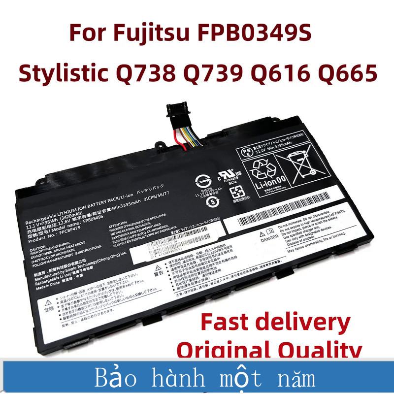 Pin Laptop Mới FPB0349S FPCBP479 FPB0326S 11.1V 38Wh 3420MAh Dành Cho Fujitsu Stylistic Q738 Q739 Q6