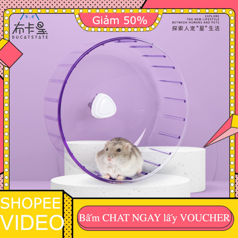 (2 tuần) Buka Star Jelly Hamster  Wheel chống ồn Con Lăn Siêu Êm 17Cm
