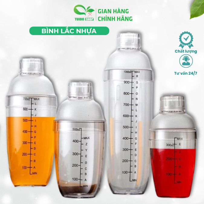 [GIÁ SỈ] Bình lắc shaker nhựa pha chế cafe, cocktail, bartender TUIDO SHOP