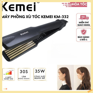  Máy Dập Xù Kemei KM332 Máy Bấm Xù Bấm Mè Làm Phồng Chân Tóc Bản Lớn KemeiVN 