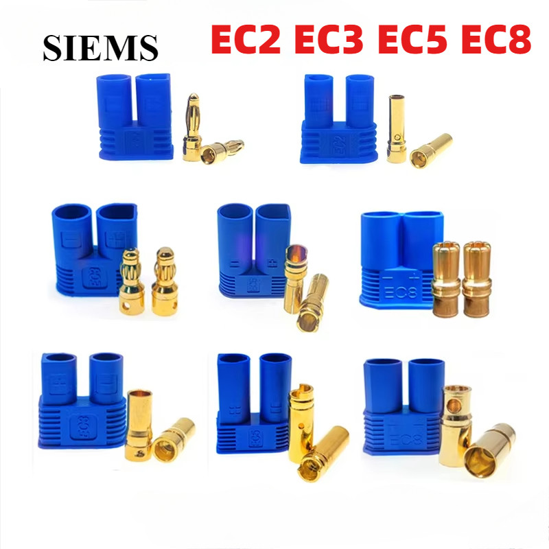 Ec2 EC3 EC5 EC8 Chuối Cắm Kết Nối Pin Động Cơ Nam Nữ Đầu Hàng Không Mô Hình Dòng Điện Cao Cắm Connec