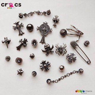 Jibitz Phụ Kiện Giày Cross Charm Cross Kim Loại Retro Kim Loại Trang Trí Cross Trái Tim Chữ Thập Kim Loại Sang Trọng Mặt Dây Chuyền DIY Dép Trang Trí Phụ Kiện