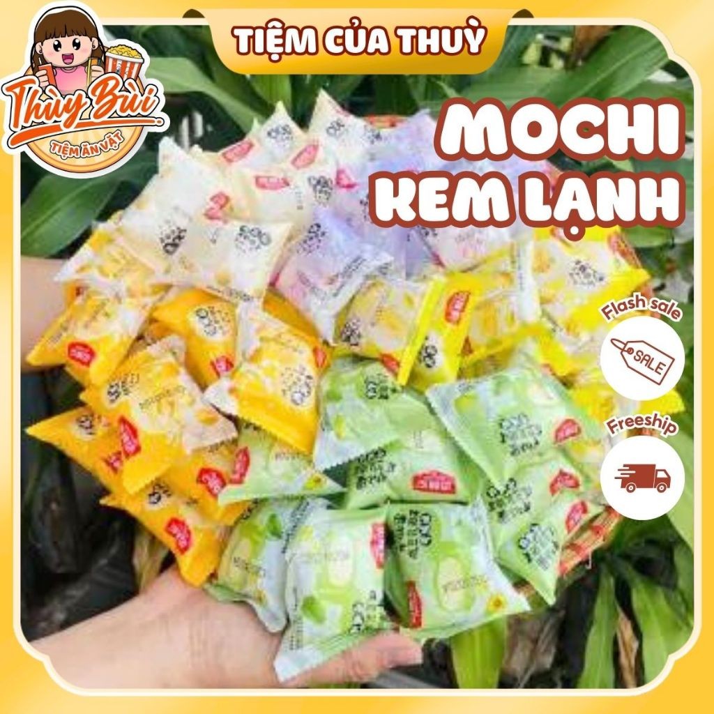 Bánh Mochi Kem Sữa Vị Sầu Riêng/ Khoai Môn/ Đậu Nành, Bánh Mochi Phủ Dừa, Bánh Mochi Đài Loan Kem Lạ