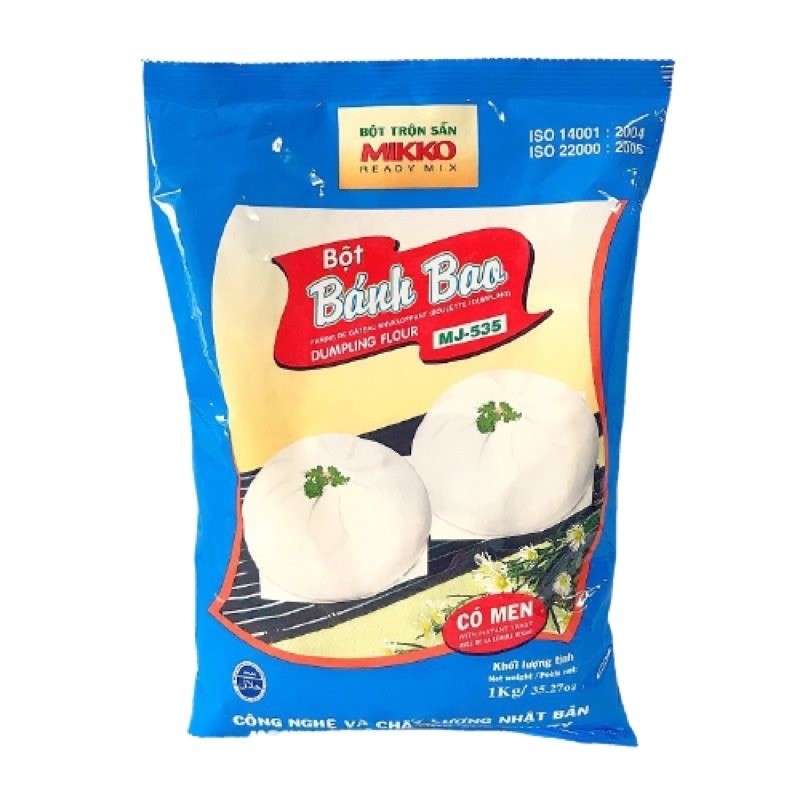 Bột bánh bao trộn sẵn Mikko - Gói 1kg tiện lợi, sử dụng dễ dàng để làm bánh bao