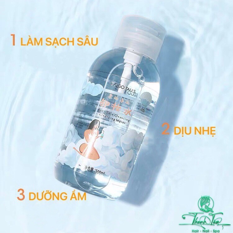 Nước Tẩy Trang GOGOTALES Soft Skin Cleansing Water GT225 Sạch Da Dịu Nhẹ Dưỡng Ẩm Kiềm Dầu 500ml