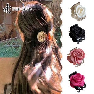 Jojo COCO Pháp Camellia Kẹp Tóc Nữ Mới Hoa Hồng Cá Mập Kẹp Phụ Kiện Tóc