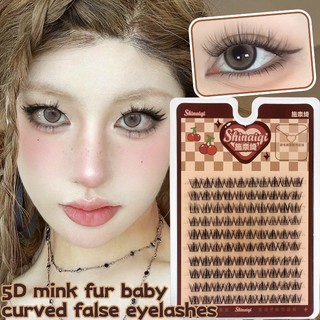 Lông mi giả - DIY Eyes Lash Extension - Faux Mink, Handmade, Natural Effect, Long, Fluffy, Bend - Dụng cụ trang điểm - Cụm mi mắt phối kích thước 0,8-12mm - Trang điểm mắt