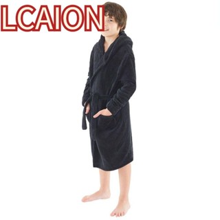 LCAION  Áo Choàng Tắm Lông Cừu Mềm Mại Màu Xanh navy Cho Bé Trai