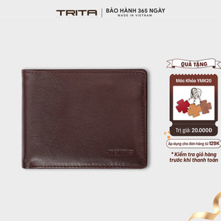 Ví nam da bò Trita (Thời trang nam dáng ngang - Ví da RVN002)