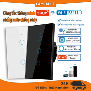 Tuya WiFi  Công tắc đèn thông rung tính Công tắc cảm ứng tường loại hoạt động với Alexa chống nước chống cháy