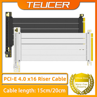 Teucer PCI-E 4.0 X16 Riser Cable Card Video EMI Shielded Bộ mở rộng linh hoạt tốc độ cao PCI Express Gen 4 Dây nối dài GPU