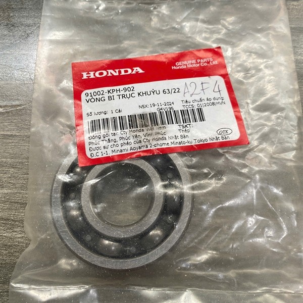 Bạc đạn dên 63/22 xe Future 2, Future Neo, Future X, Future X Fi ( 91002KPH902 )