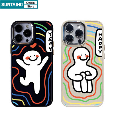Suntaiho Nhiều Màu Sắc Hoạt Hình Thiết Kế Nhân Vật Ốp Lưng Điện Thoại Silicon Mềm Cao Cấp Chống Sốc Cho iPhone 11 12 13 14 15 16 Pro max IP 7 8 Plus Iphon X Xs XR Xs max