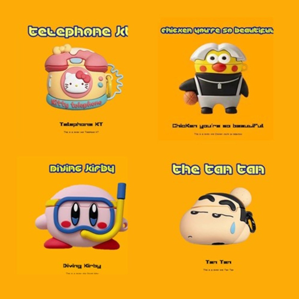 For Anker Soundcore Liberty 4 NC Case 3D Cartoon Crayon Shin-chan Cute Kirby Silicone Soft Case Soun