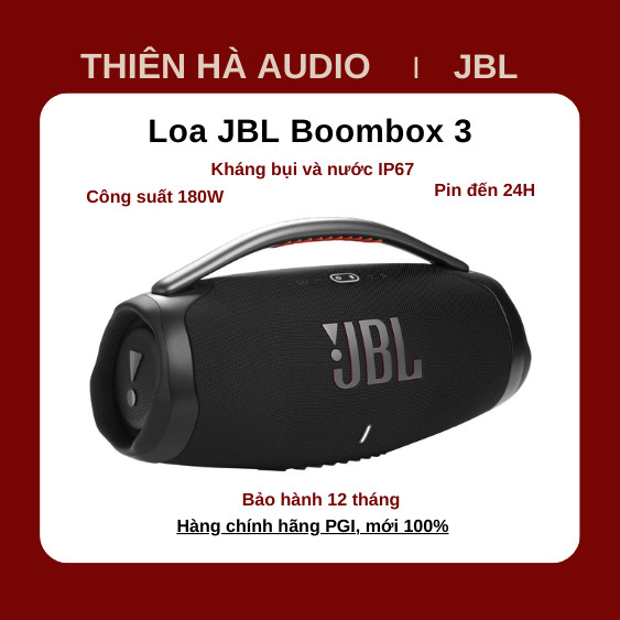Loa Bluetooth JBL Boombox 3 - Hàng chính hãng PGI - Bảo hành 12 tháng