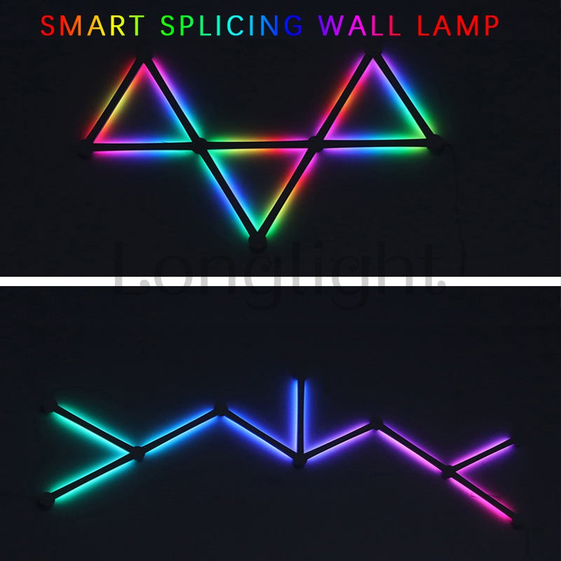 Đèn treo tường LED RGB thông minh DIY có điều khiển từ xa & ứng dụng, Đồng bộ hóa với âm nhạc, Dải đ