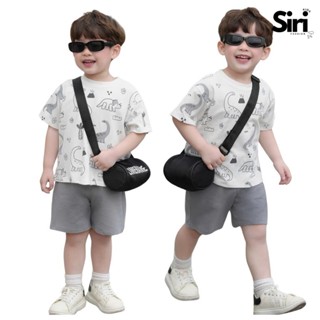  Set bộ thun cotton họa tiết khủng long phong cách hàn quốc cho bé trai 1 - 7 tuổi Siri kids H1024B39 