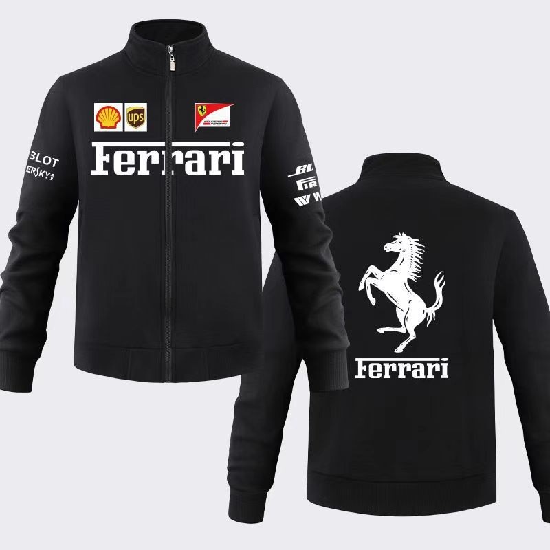 SF1000 Hạm Đội Áo F1 Công Thức Xe Phù Hợp Với Đứng Cổ Áo Nam Thể Thao Dây Kéo Áo Top