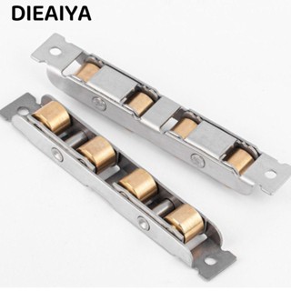 DIEAIYA 2 Con lăn trượt cửa, Ròng rọc cửa sổ loại 88 bằng thép không gỉ, Phụ kiện cửa trượt im lặng bằng Nylon bền bỉ Khe cắm bánh xe